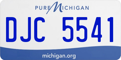 MI license plate DJC5541