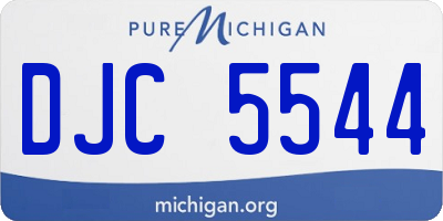 MI license plate DJC5544