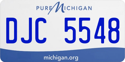 MI license plate DJC5548