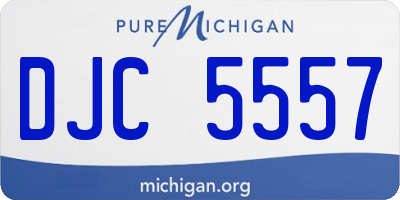 MI license plate DJC5557