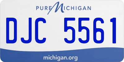MI license plate DJC5561