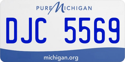 MI license plate DJC5569