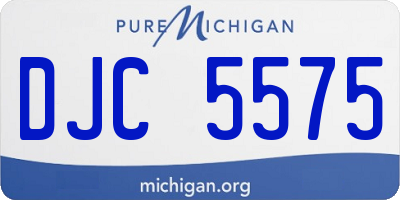 MI license plate DJC5575
