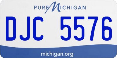 MI license plate DJC5576