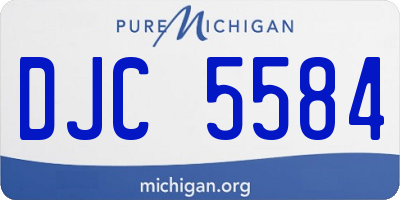 MI license plate DJC5584