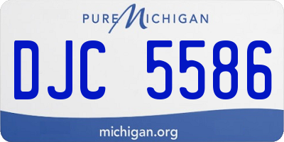 MI license plate DJC5586