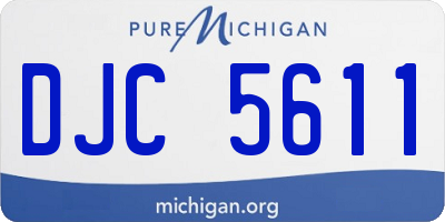 MI license plate DJC5611