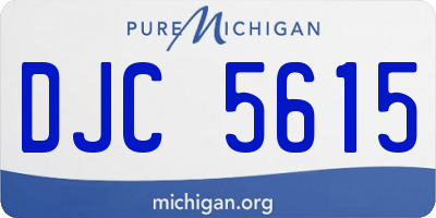 MI license plate DJC5615