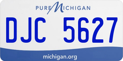 MI license plate DJC5627
