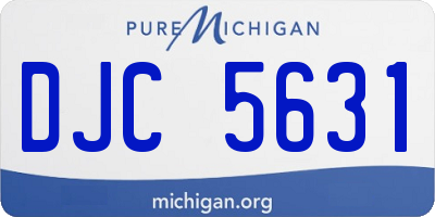 MI license plate DJC5631