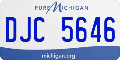 MI license plate DJC5646