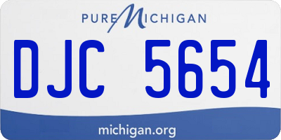 MI license plate DJC5654