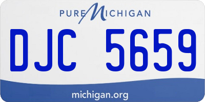 MI license plate DJC5659