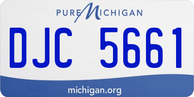 MI license plate DJC5661
