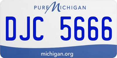 MI license plate DJC5666