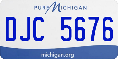 MI license plate DJC5676