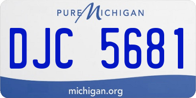 MI license plate DJC5681