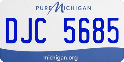 MI license plate DJC5685