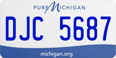 MI license plate DJC5687