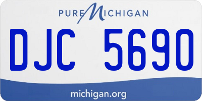 MI license plate DJC5690