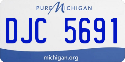 MI license plate DJC5691