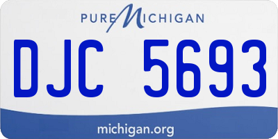 MI license plate DJC5693