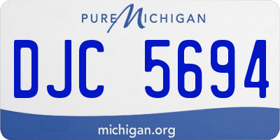 MI license plate DJC5694