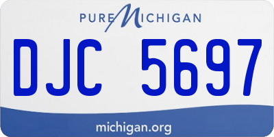 MI license plate DJC5697