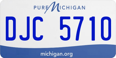MI license plate DJC5710