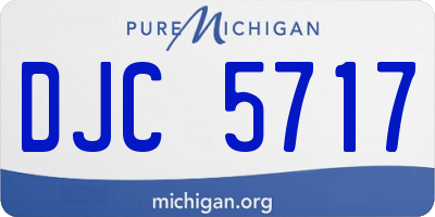 MI license plate DJC5717