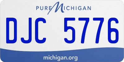 MI license plate DJC5776