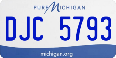 MI license plate DJC5793