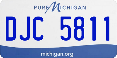 MI license plate DJC5811