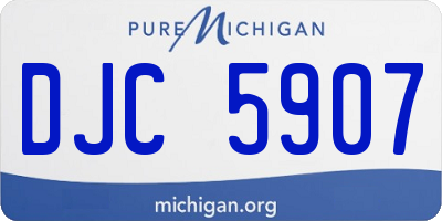 MI license plate DJC5907
