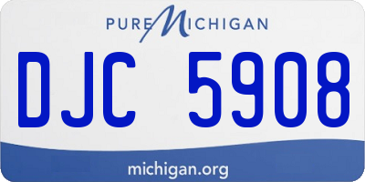 MI license plate DJC5908