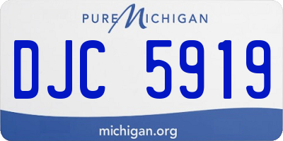 MI license plate DJC5919
