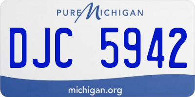 MI license plate DJC5942