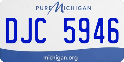 MI license plate DJC5946