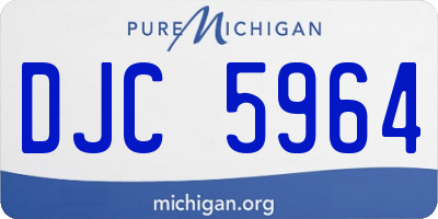 MI license plate DJC5964