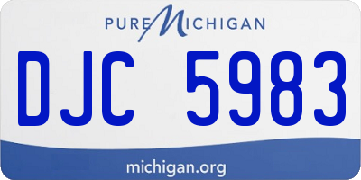 MI license plate DJC5983