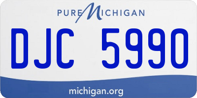 MI license plate DJC5990