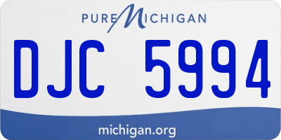 MI license plate DJC5994