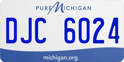 MI license plate DJC6024