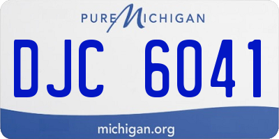 MI license plate DJC6041