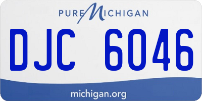 MI license plate DJC6046