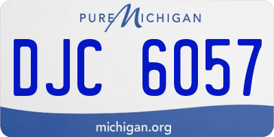 MI license plate DJC6057