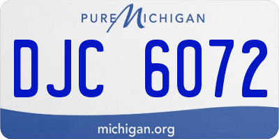 MI license plate DJC6072