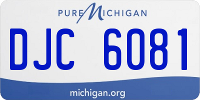 MI license plate DJC6081