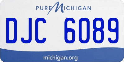 MI license plate DJC6089