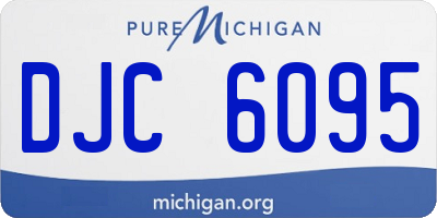 MI license plate DJC6095